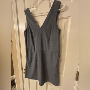 1. State V-Neck Sleeveless Mini Dress in Blue/Gray